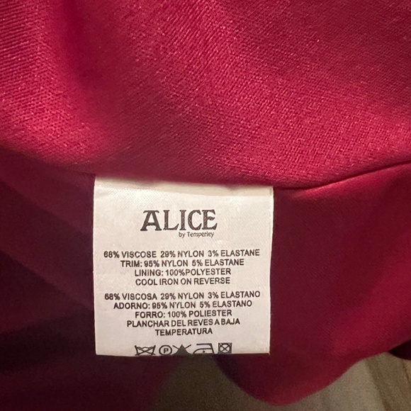 Alice by Temperley Size S burgundy and velour lace dress - Picture 8 of 8